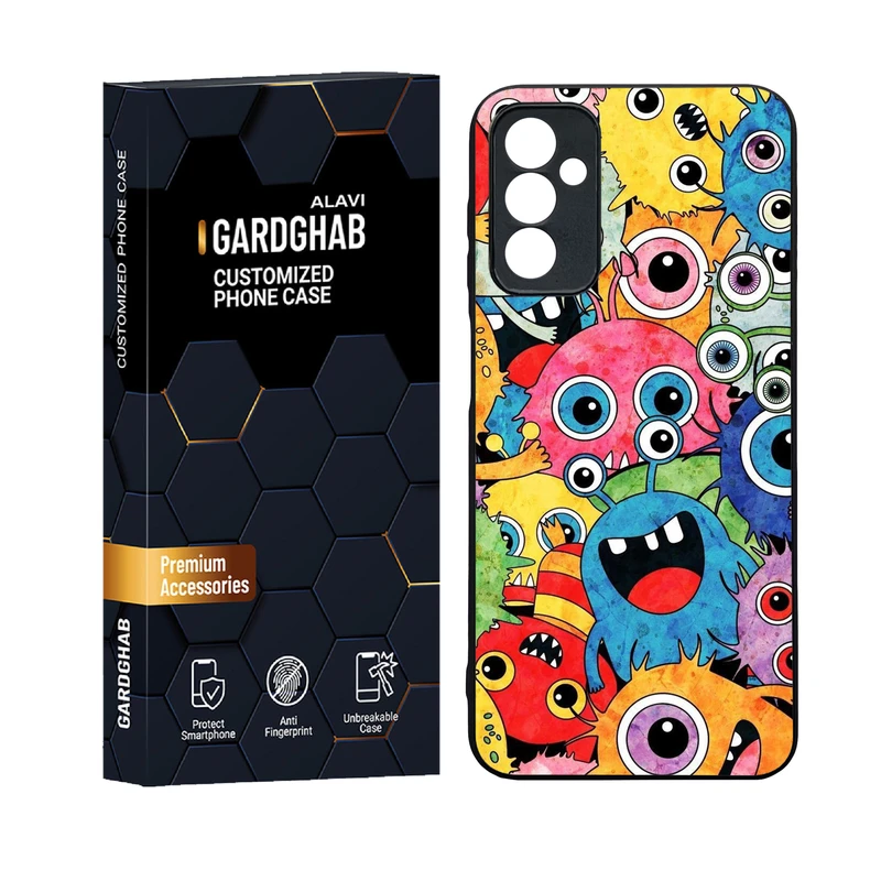 کاور گارد قاب علوی دورژله ای پشت گلس مدل کارتونی و انیمه مناسب برای گوشی موبایل سامسونگ Galaxy F13