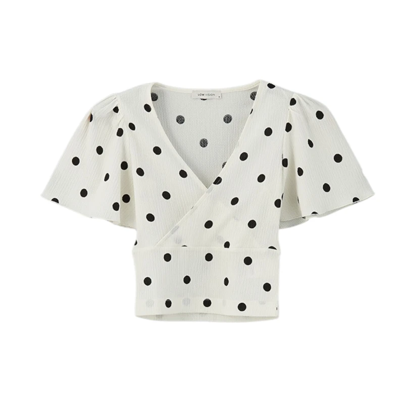 بلوز آستین کوتاه یقه هفت زنانه ال سی وایکیکی مدل آنتی باکتریال ترمال