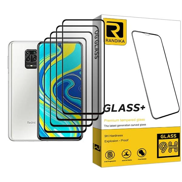 محافظ صفحه نمایش راندیکا مدل Randika Glass MIX004 مناسب برای گوشی موبایل شیائومی Redmi Note 9S بسته چهار عددی
