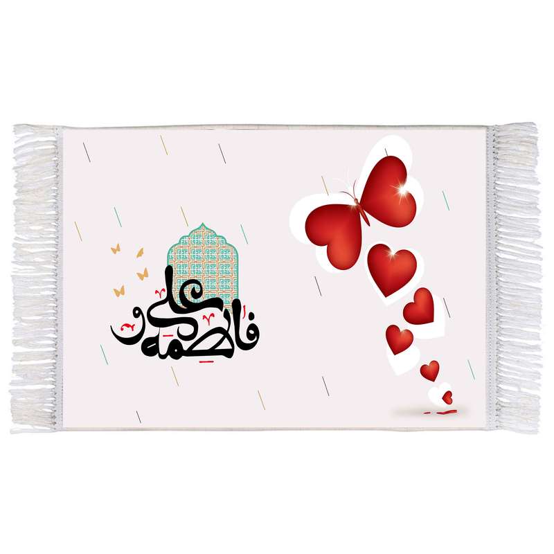 فرش ماشینی دیوارکوب اطلس آبی مدل علی و فاطمه کد T3924