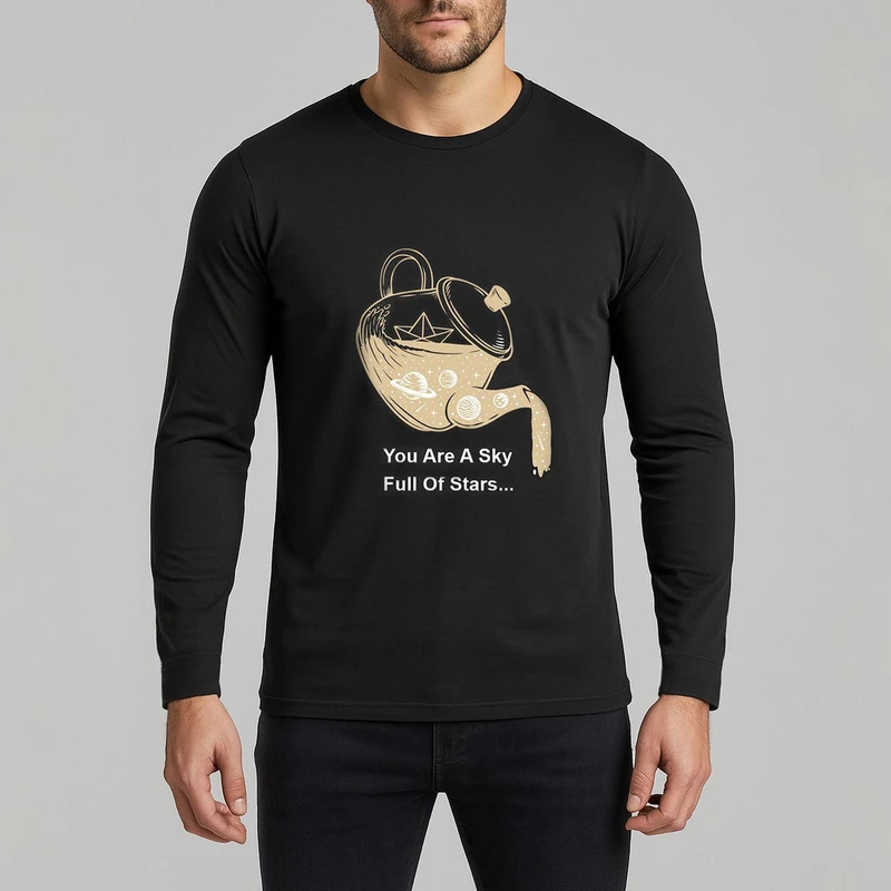 تی شرت آستین بلند مردانه رانژ مدل 22RA14D11M-2886-02 رنگ مشکی