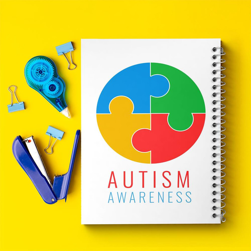 قیمت و خرید دفتر نقاشی 50 برگ خندالو مدل اتیسم Autism کد 26728