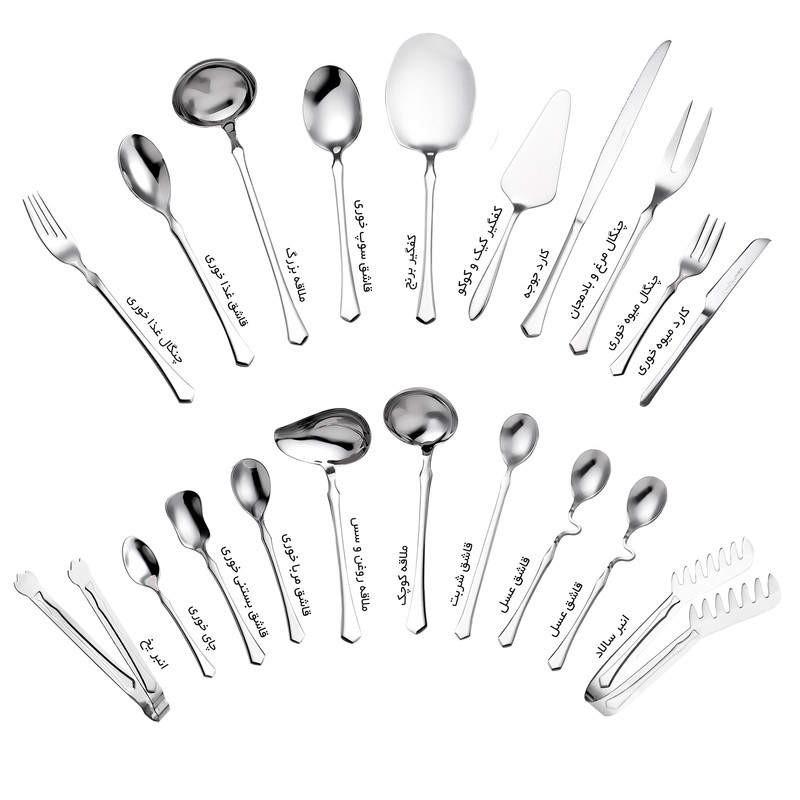 سرویس قاشق و چنگال 142 پارچه جی فی نی مدل 458