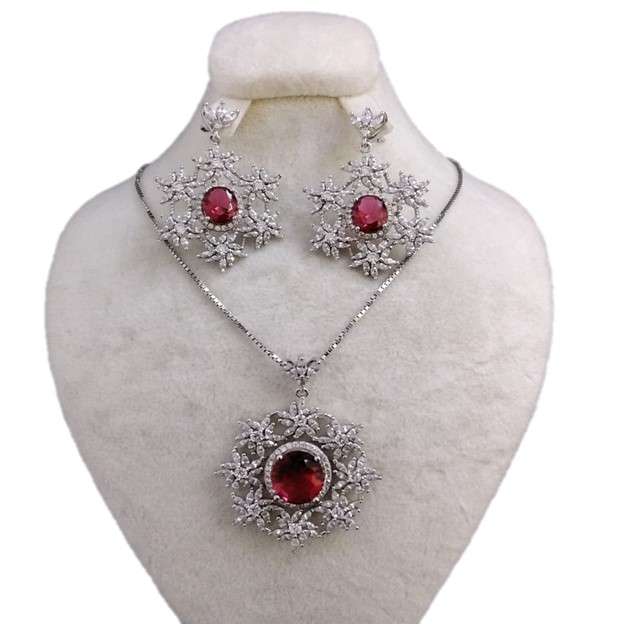 نیم ست نقره زنانه مدل gol-9400