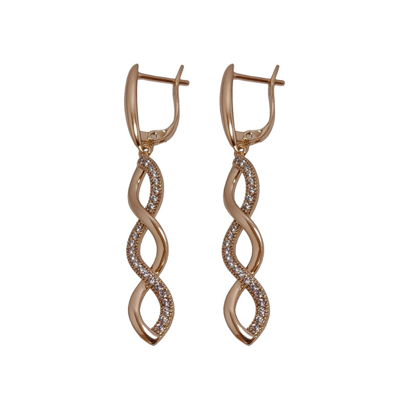 گوشواره زنانه ژوپینگ مدل مارپیچ کد 011E