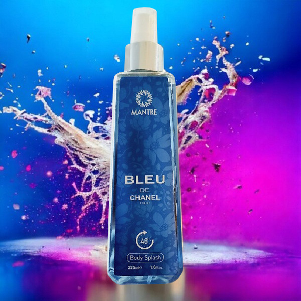 بادی اسپلش مردانه مانتره مدل BLUE DE CHANEL حجم 225 میلی لیتر