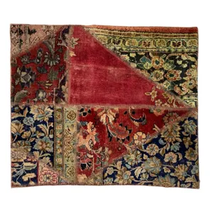 کلاژ فرش دستباف 0.5 متری مدل وینتج کد 44