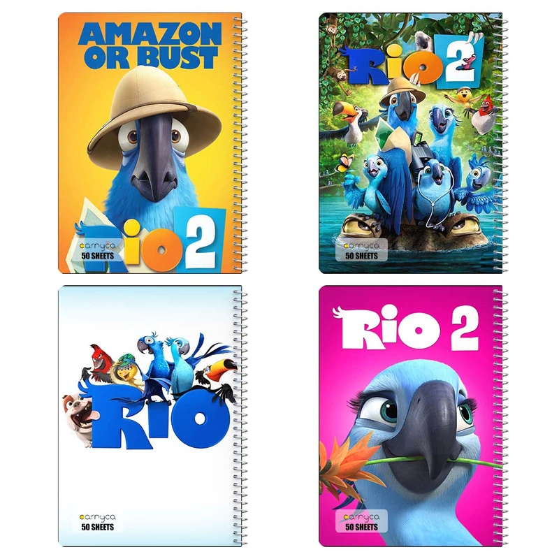 دفتر نقاشي 50 برگ کارنيکا طرح ریو Rio کد 51816 مجموعه 4 عددی