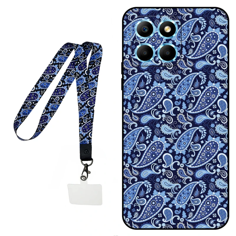 کاور مگافون طرح بته جقه مدل 0026 مناسب برای گوشی موبایل آنر X6 / X8 5G به همراه بند گردنی