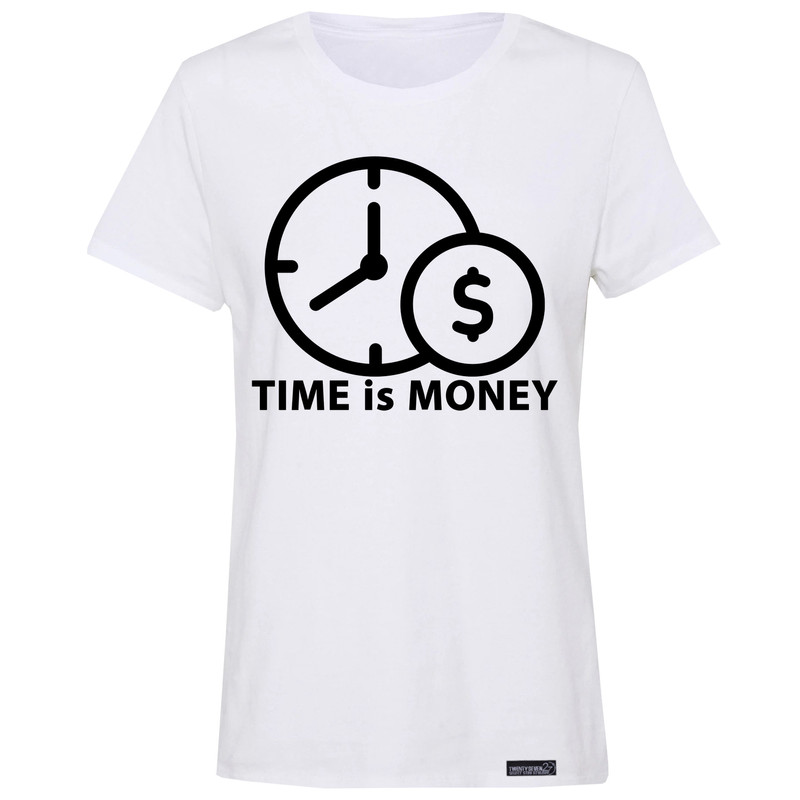 تی شرت آستین کوتاه زنانه 27 مدل Time is Money کد MH1548