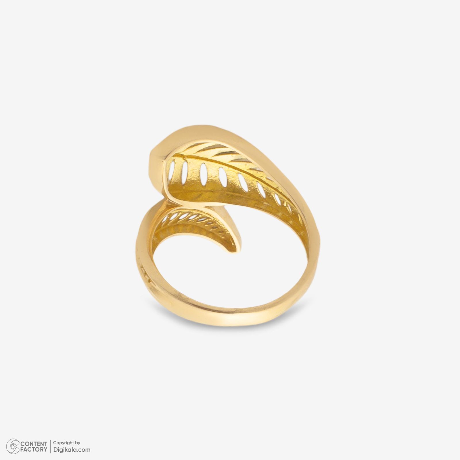انگشتر طلا 18 عیار زنانه گلدم مدل R348002 سایز 53 -  - 3
