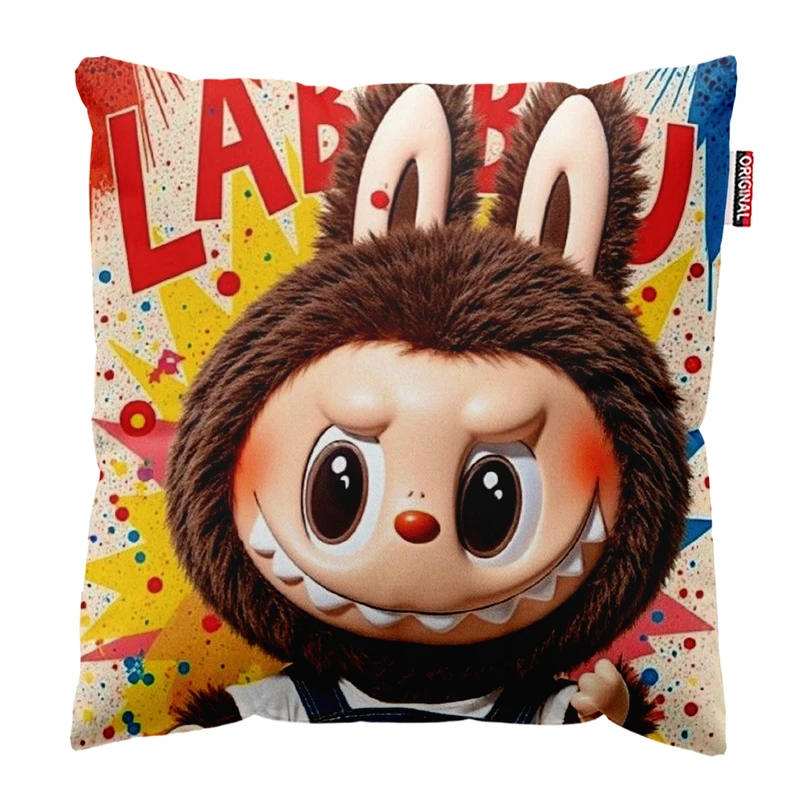 کوسن پاد آفرین مدل عروسک لبوبو کد PK402175 سایز 40*40 سانتی متر