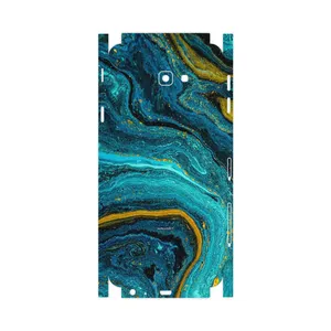 MAHOOT Turquoise marblewith golden streaks-FullSkin Cover Sticker for Samsung Galaxy J4 Plus
