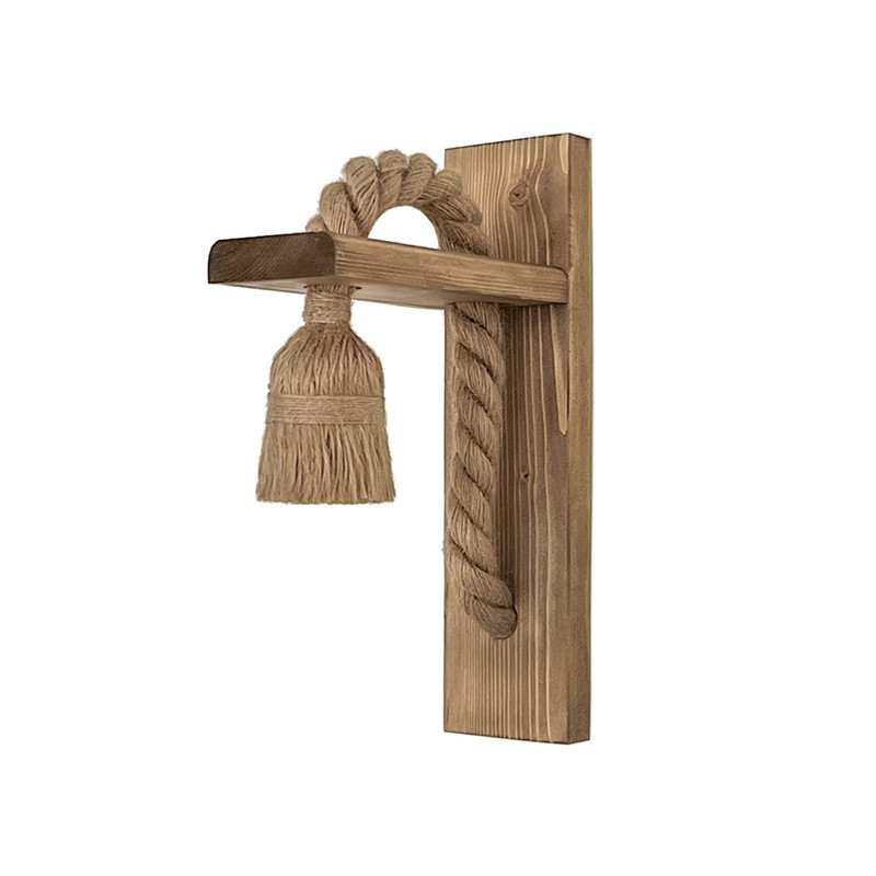 چراغ دیواری مدل چوبی کنفی کد FAED004WL مجموعه 8 عددی