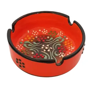 زیرسیگاری میناکاری مدل نقش برجسته طرح گل دار کد 9696