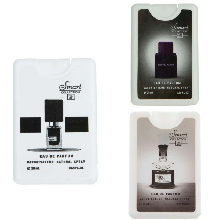 عطر جیبی مردانه اسمارت کالکشن مدل اونتوس لالیک بلک افغان حجم 20 میلی لیتر بسته 3 عددی