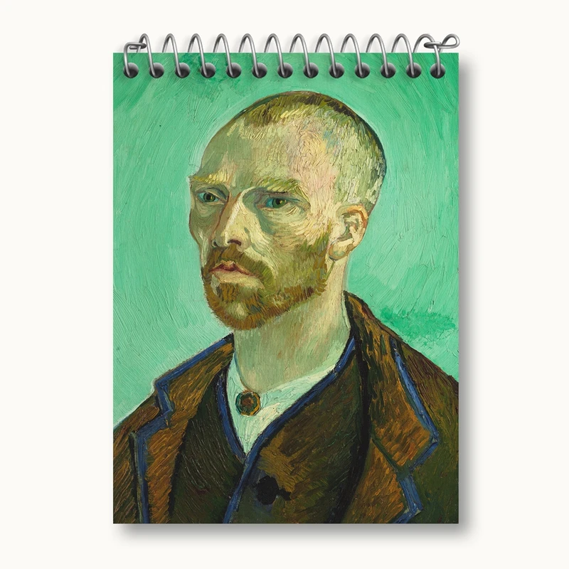 دفتر یادداشت 50 برگ خندالو مدل سلف پرتره ونسان ونگوگ کد 25448