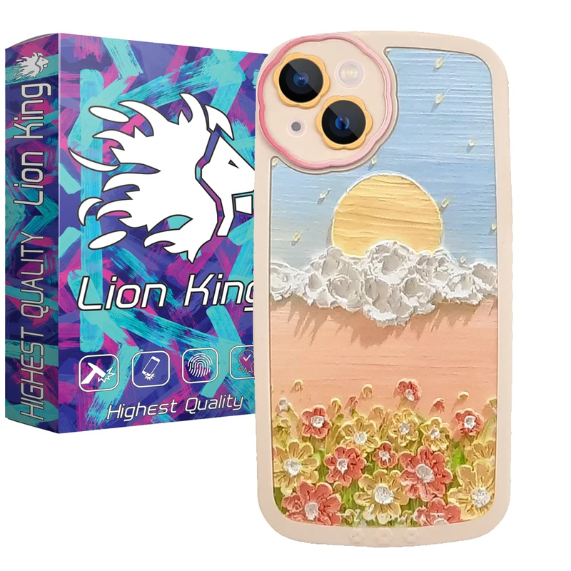 کاور لاین کینگ مدل نقاشی طبیعت مناسب برای گوشی موبایل اپل iPhone 14 Plus