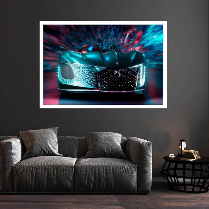 تابلو بکلیت طرح ماشین DS E-Tense مدل قاب شاسی W-s8922