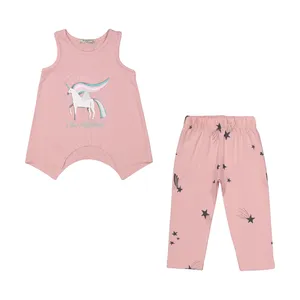 ست تاپ و شلوار دخترانه پیانو مدل 10019-82