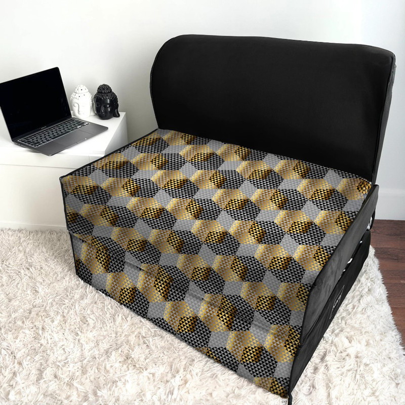 مبل تختخواب شو یک نفره نوپه هوم مدل تشک شو طرح هندسی مینیمال کد M1045