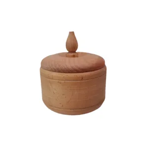 قندان مدل چوبی طرح خمره‌ای کد Rash1kh
