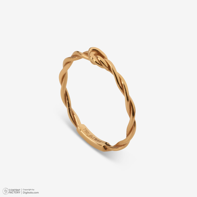 انگشتر طلا 18 عیار زنانه ماوی گالری مدل پیچ سایز 62