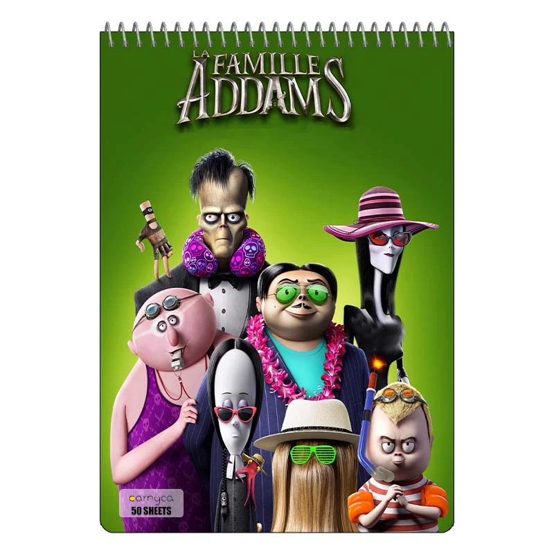 دفتر نقاشی 50 برگ سیمی کارنیکا طرح خانواده آدامز The Addams Family کد 58525
