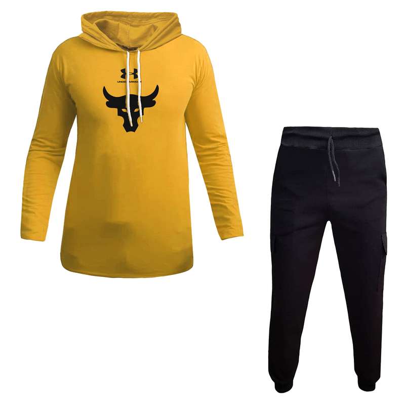 ست تی شرت کلاه دار و شلوار مردانه مدل CY0011