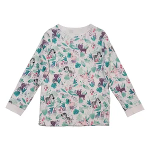 تیشرت استین بلند دخترانه جورج مدل برگ کد 189