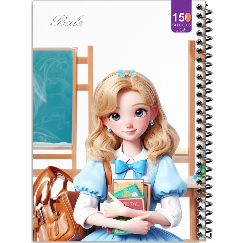 دفتر نقاشی 150 برگ انتشارات بله مدل رحلی طرح فانتزی دخترانه کلاس درس کد A4-P553