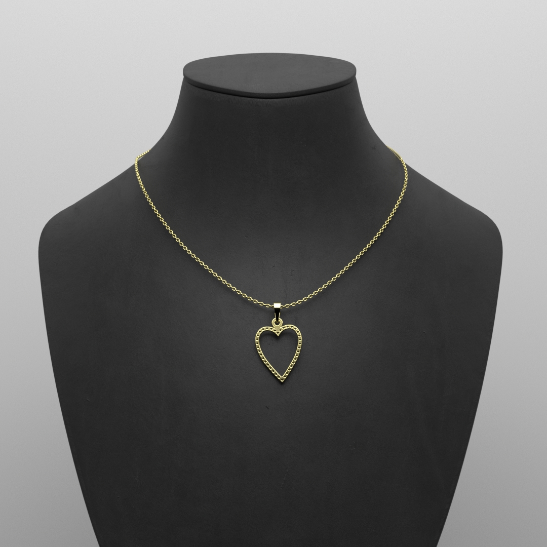 گردنبند طلا 18 عیار زنانه مدوپد مدل قلب کد S2-1-1146