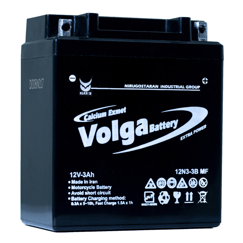 باتری موتورسیکلت ولگا مدل 12N3-3B