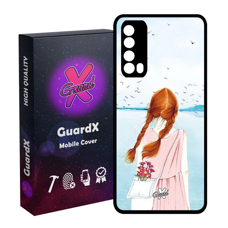 کاور گارد ایکس طرح دختر مدل Glass10213 مناسب برای گوشی موبایل هوآوی Y7A / P Smart 2021