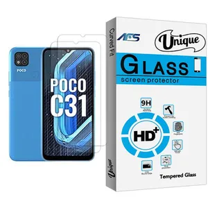 AFS Unique Glass MIX002 Screen Protector For Xiaomi Poco C31 Pack Of 2