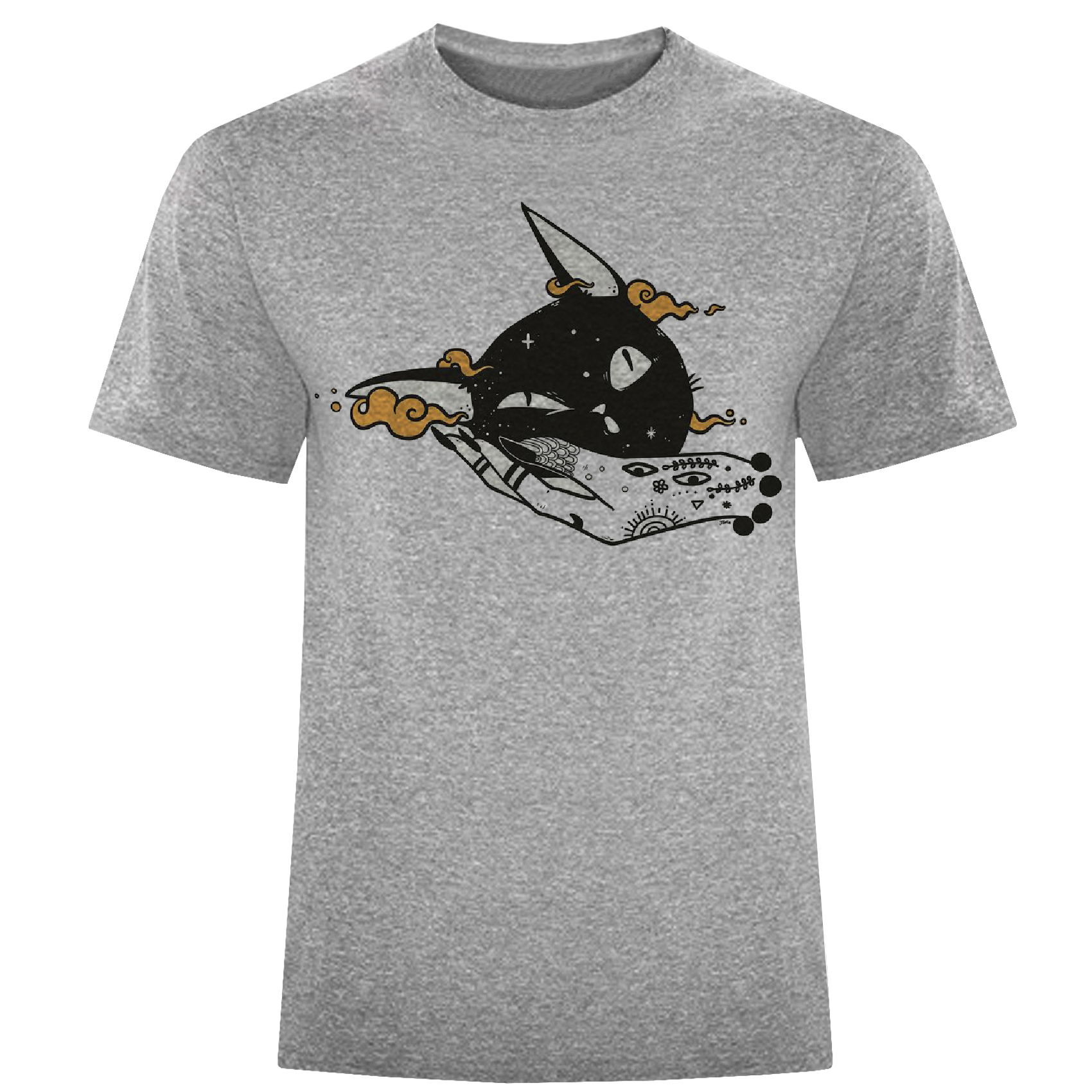 تی شرت آستین کوتاه مردانه مدل دست وگربه Z86