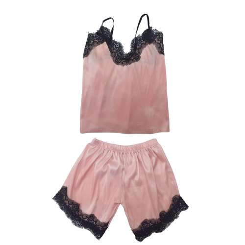 لباس خواب زنانه مدل ساتن رنگ صورتی