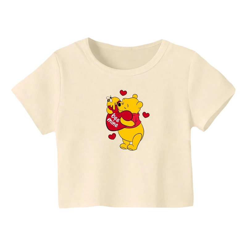 کراپ‌ تی‌شرت آستین کوتاه زنانه مدل پو کد 13