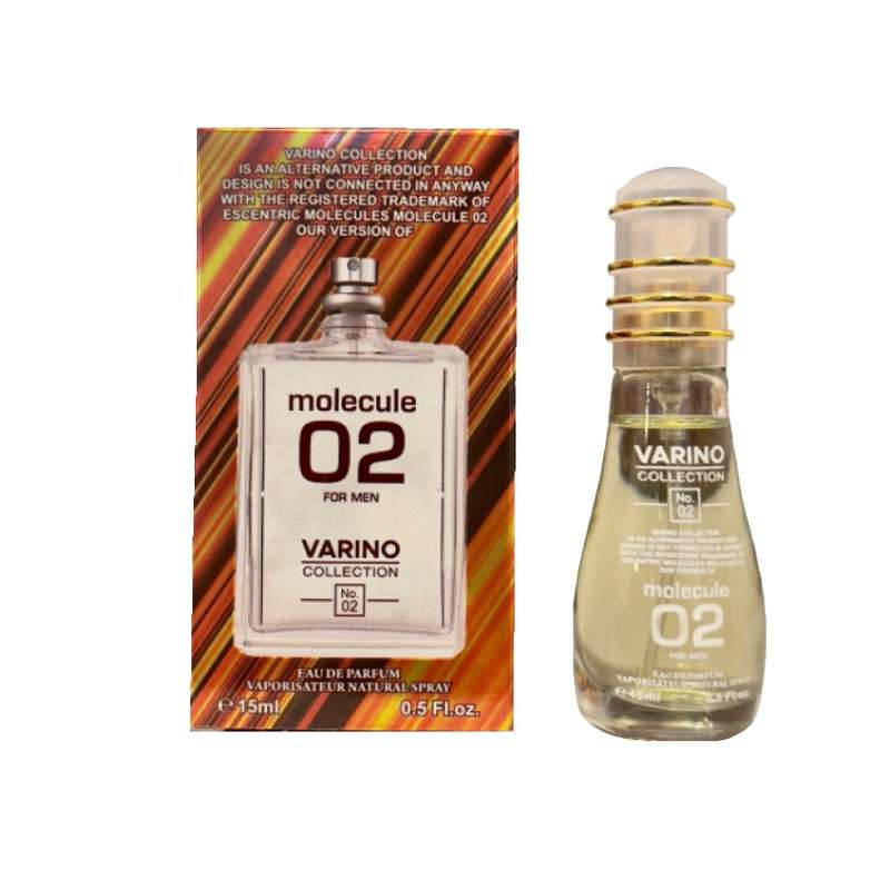 عطر جیبی وارینو مدل ملکول 02 حجم 15 میلی لیتر عطر جیبی وارینو مدل ملکول 02 حجم 15 میلی لیتر
