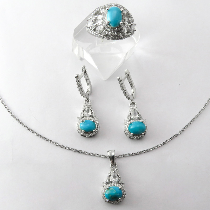 نیم ست نقره زنانه کد AV026-1