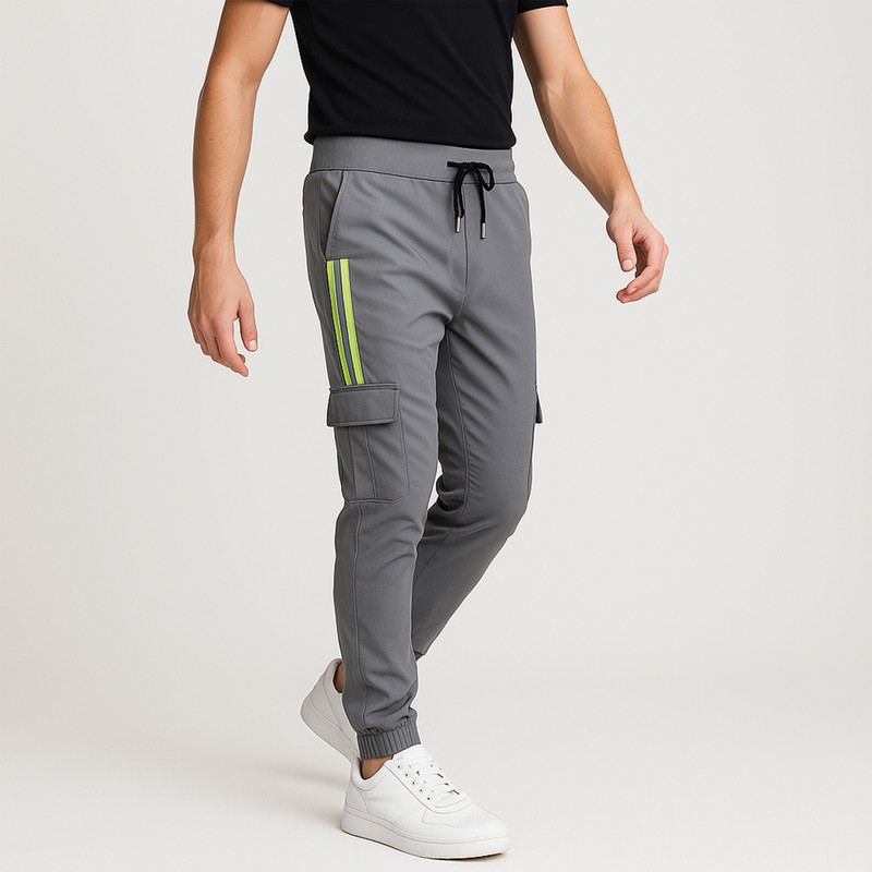 شلوار مردانه مدل شبرنگی کد r-20776 رنگ طوسی