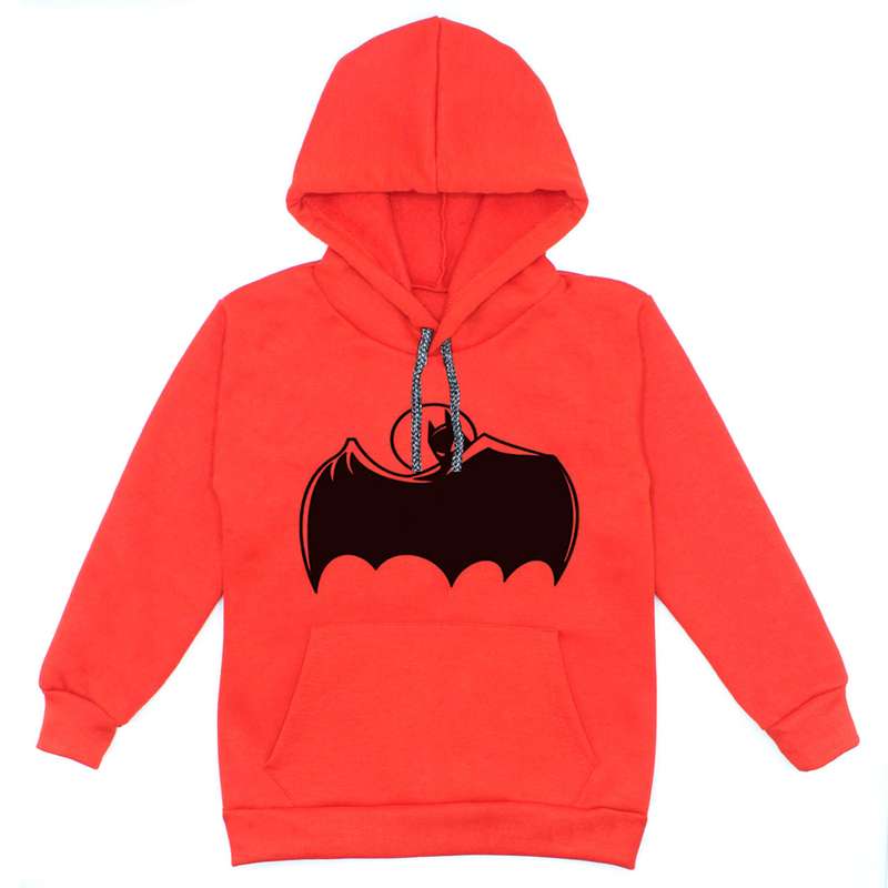 هودی پسرانه مدل بت مَن A61 رنگ قرمز