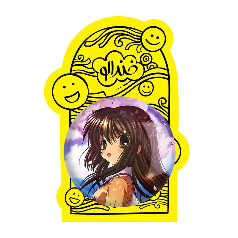 آینه جیبی خندالو مدل فوکو انیمه کلند Clenned  کد 22411