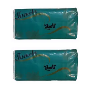 دستمال کاغذی 250 برگ تامیلا مدل  E250 مجموعه 2 عددی