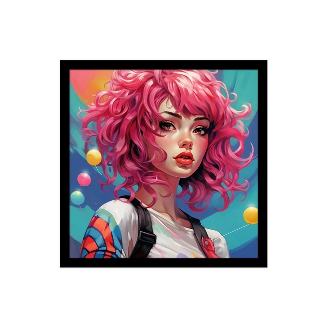 تابلو نوری بکلیت طرح نقاشی فانتزی دخترانه مدل B-MID-17239