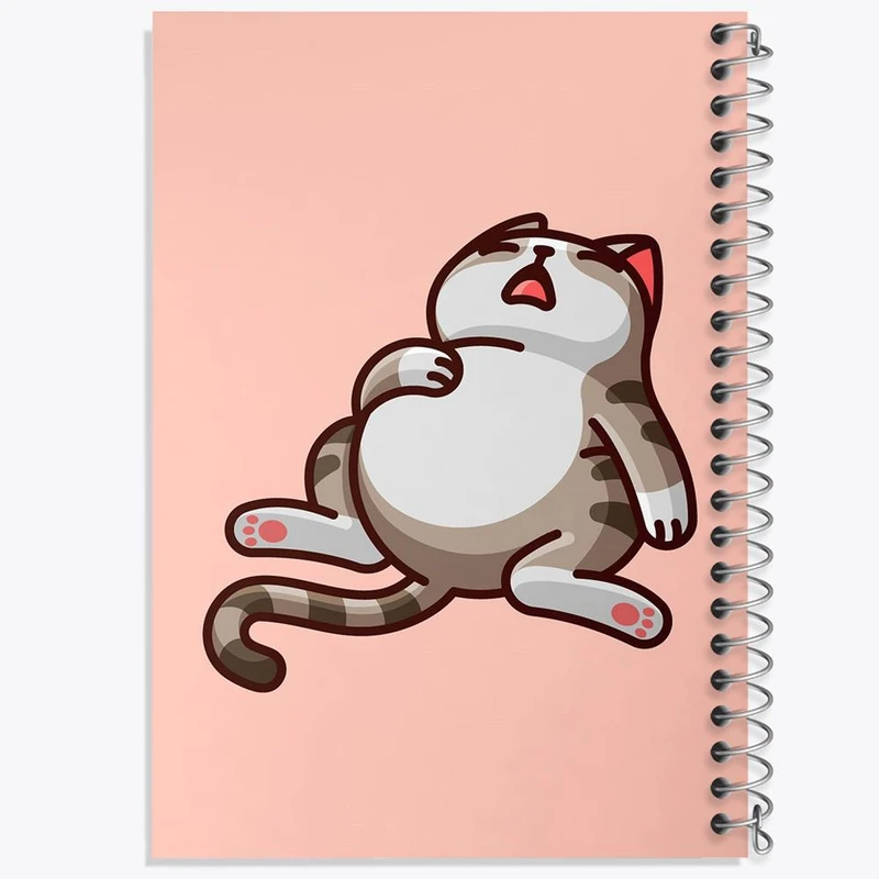 دفتر شطرنجی 50 برگ خندالو طرح حیوانات بامزه گربه کد 28196