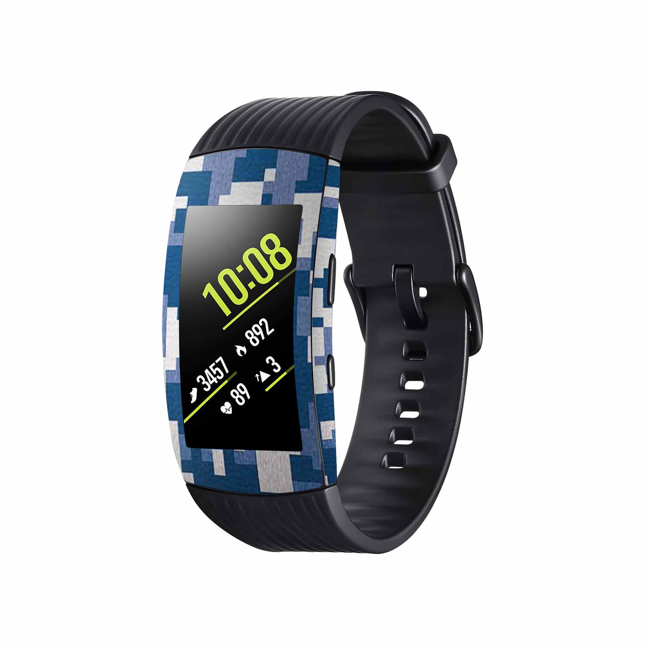 برچسب ماهوت طرح Army-Winter-Pixel مناسب برای ساعت هوشمند سامسونگ Galaxy Gear Fit 2 Pro