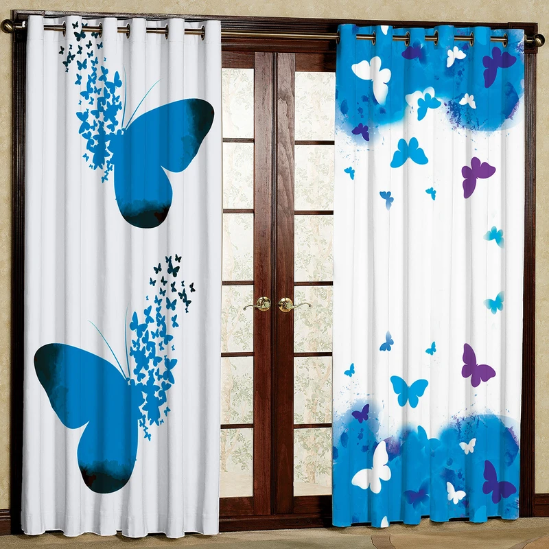  پرده مدل پروانه مخمل پانچی کد 541a سایز 140x280 سانتی متر