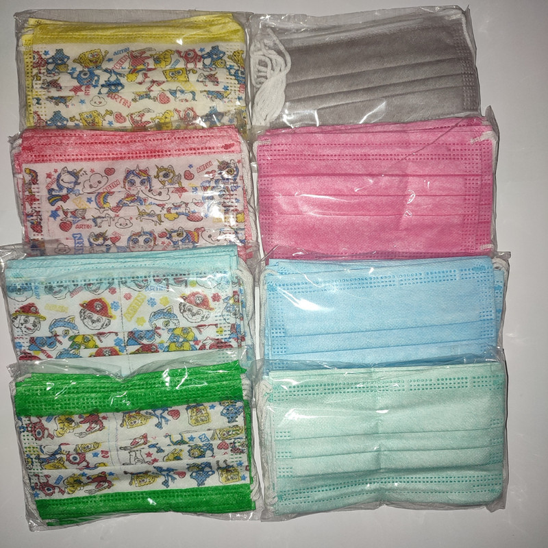 ماسک تنفسی کودک مدل رنگارنگ مجموعه ۱۰۰ عددی