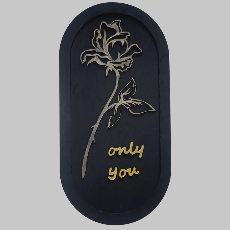 دیوارکوب طرح گل رز چوبی